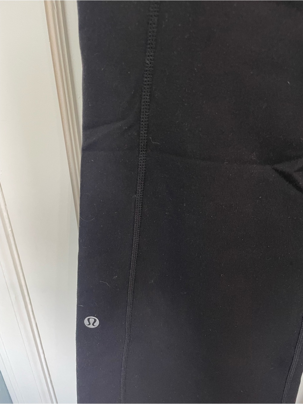 lululemon Groove Pant Reversible Foldover Flare Black Plaid Waistband Sz 6 - Picture 10 of 10